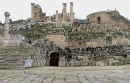 Temple and Theater * A view of the Temple of Zues (left) and the South Theater (right) on the hill above the Oval Plaza. * 576 x 371 * (104KB)